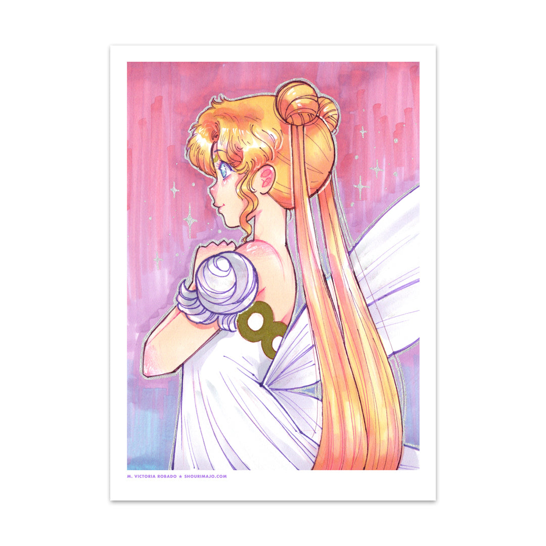 Princess Serenity Art Print (Signed) – ☆ SHOURIMAJO ☆