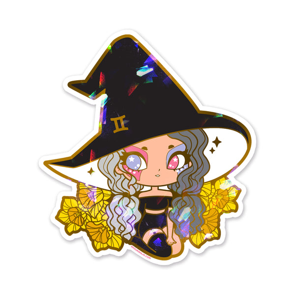 Cosmeek Zodiac Witches Sparkly Stickers