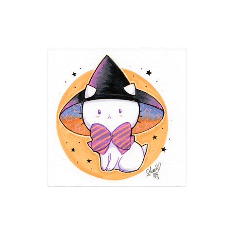 Original Bubble Kittea Halloween 4"x4" Illustration