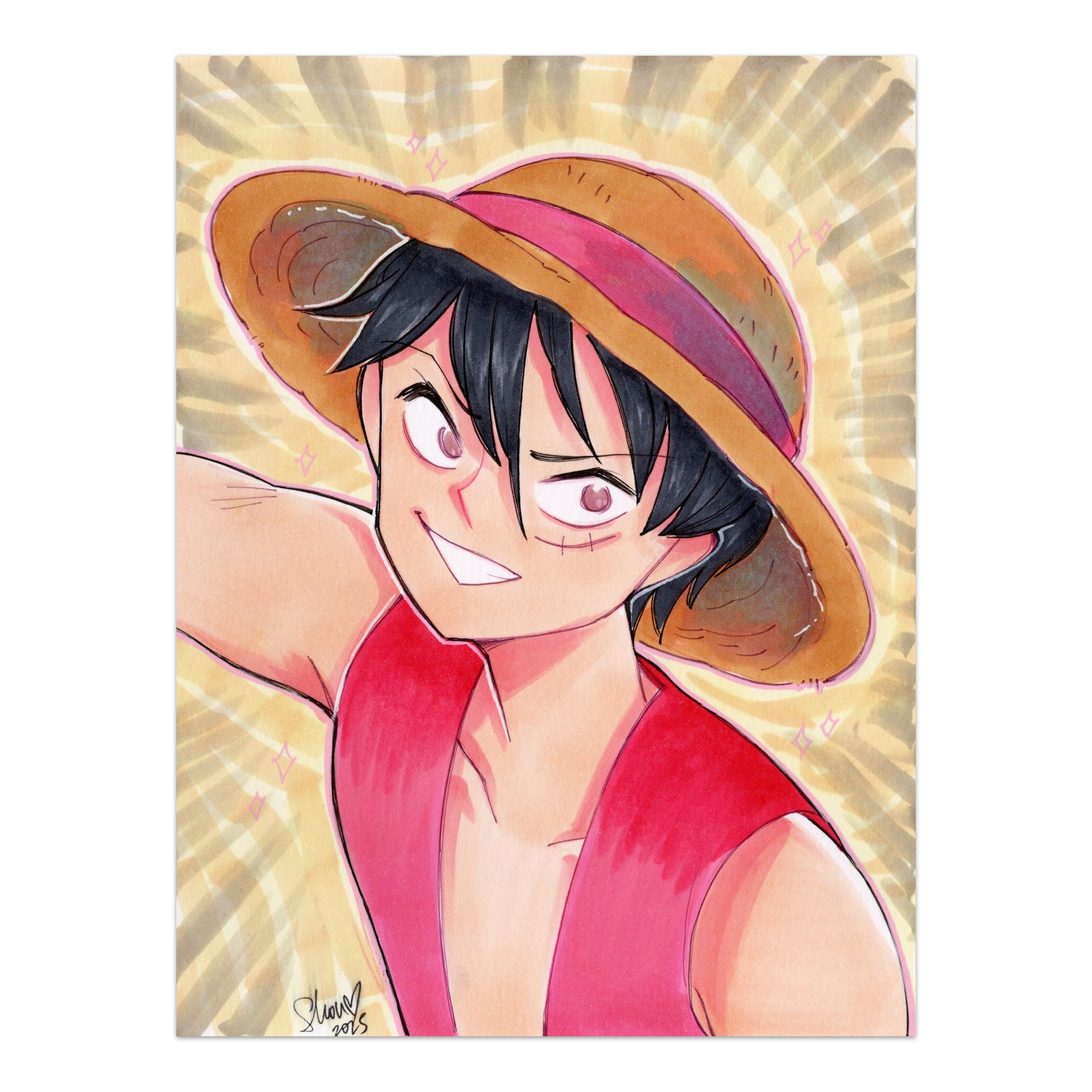 Original Luffy 6"x8" Illustration