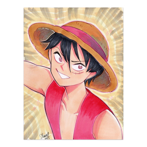 Original Luffy 6"x8" Illustration
