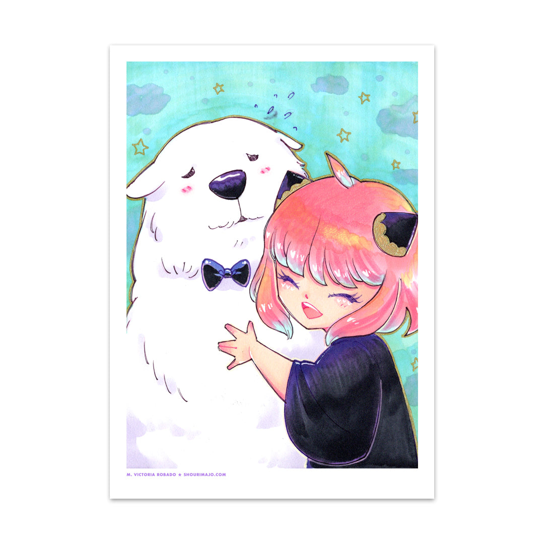 Anya & Bond Art Print (Signed)