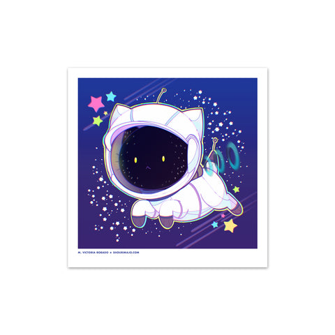Sassy Kitties Astro Kitty Art Print (Signed)