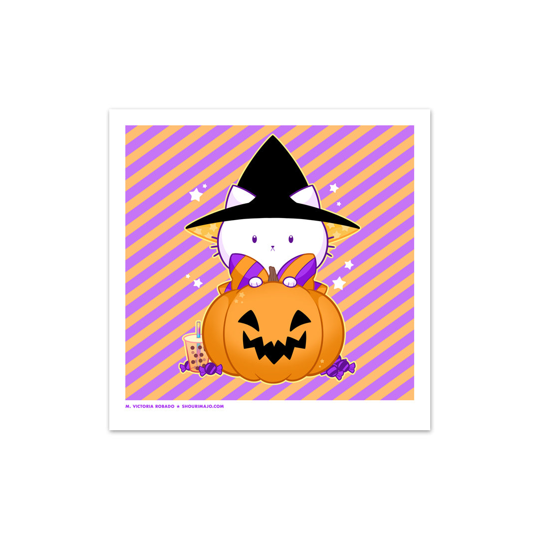 Bubble Kittea Halloween Art Print (Signed)