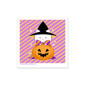 Bubble Kittea Halloween Art Print (Signed)