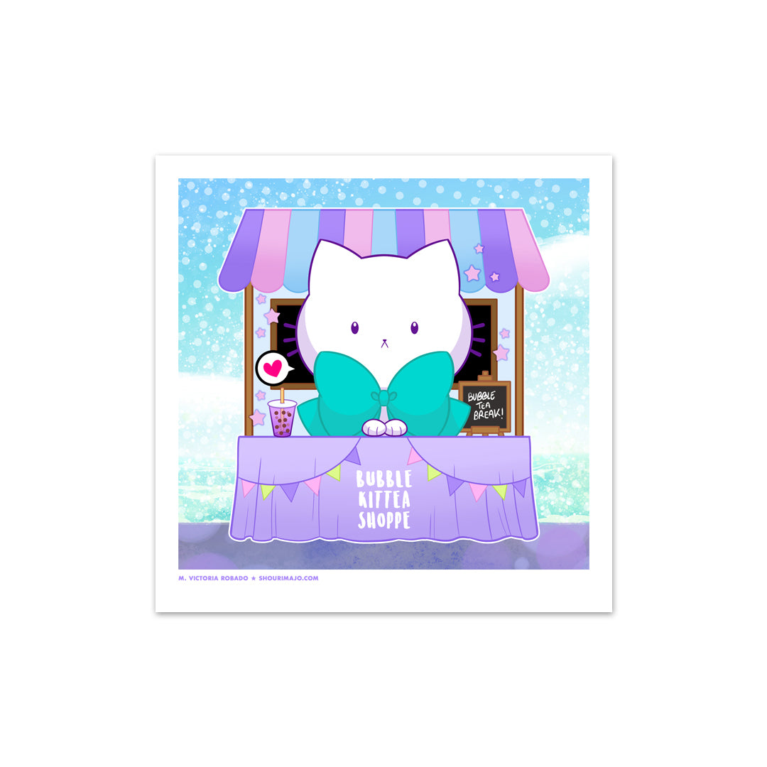 Bubble Kittea Shoppe Art Print (Signed)