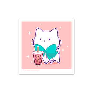 Bubble Kittea Tea Art Print (Signed)