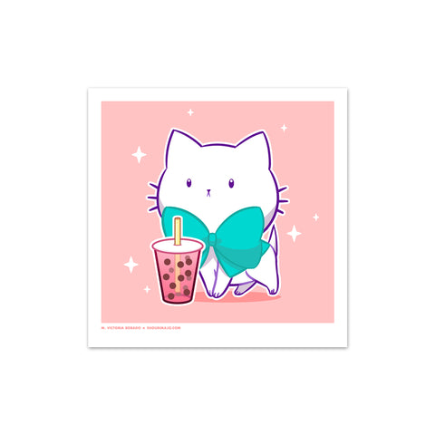 Bubble Kittea Tea Art Print (Signed)