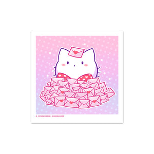 Bubble Kittea Valentines Pile Art Print (Signed)