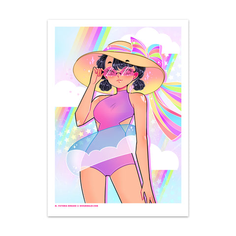 Clouds & Rainbow Art Print (Signed)