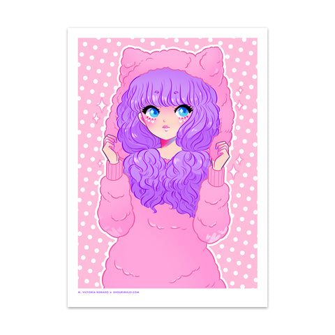 Fluffy Art Print (Signed)