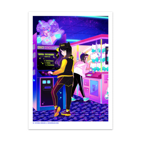 Goyangi Konpeito Game Center Art Print (Signed)