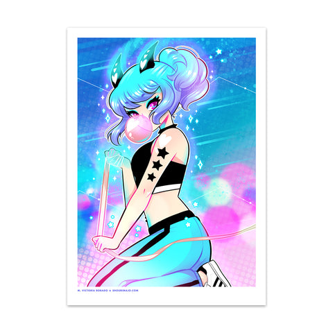 Horns Fight Art Print (Signed)