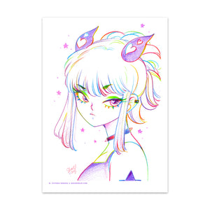 Horns Rainbow Sketch Art Print (Signed)