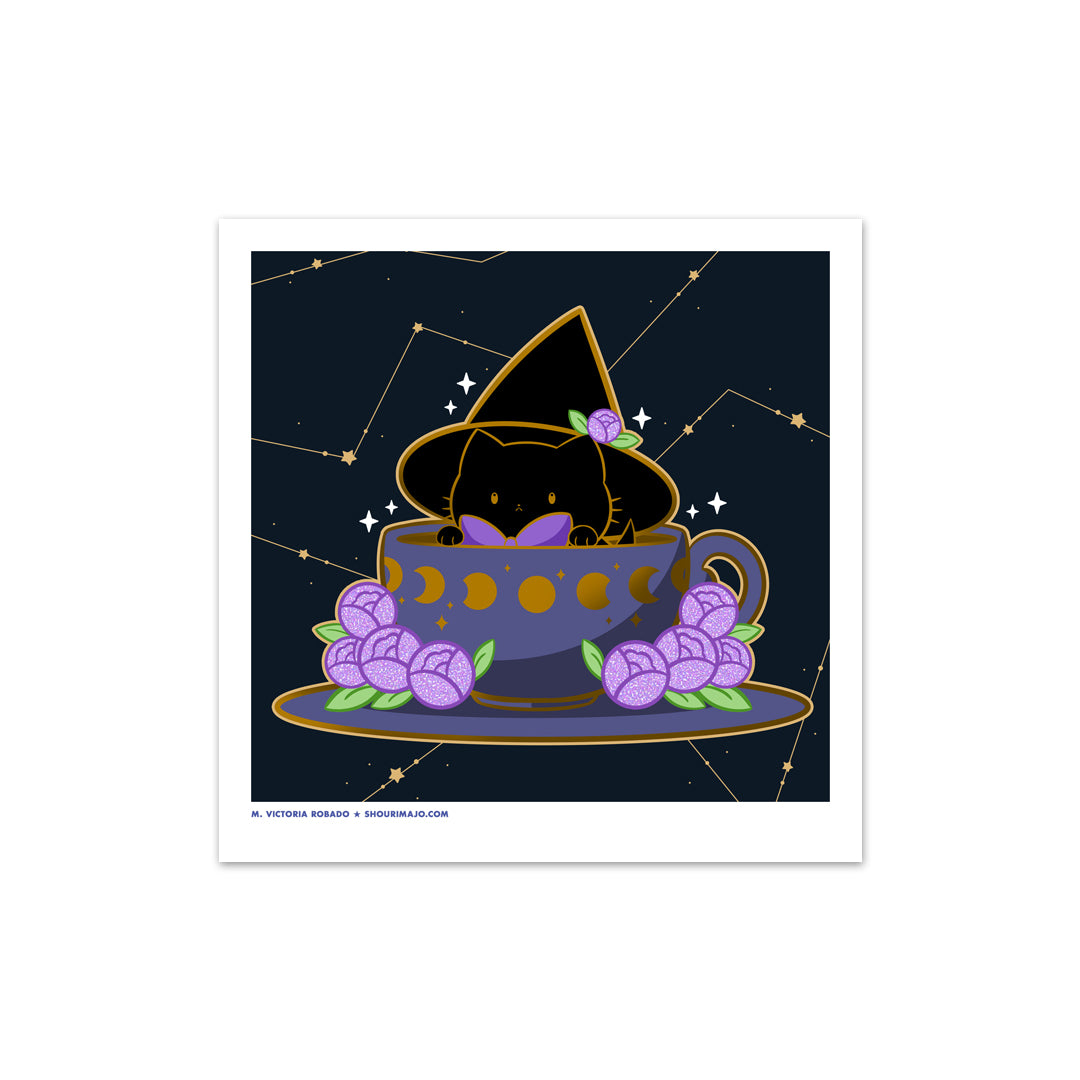 Sassy Kitties Witchy Kitties Magical Tea Art Print (Signed)