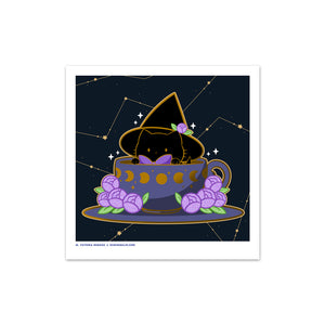 Sassy Kitties Witchy Kitties Magical Tea Art Print (Signed)
