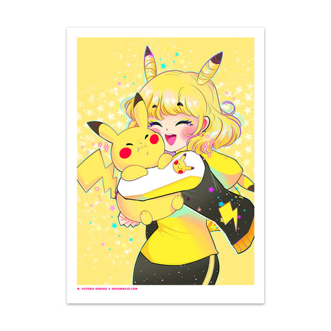 Pika Cutie Hug Art Print (Signed)