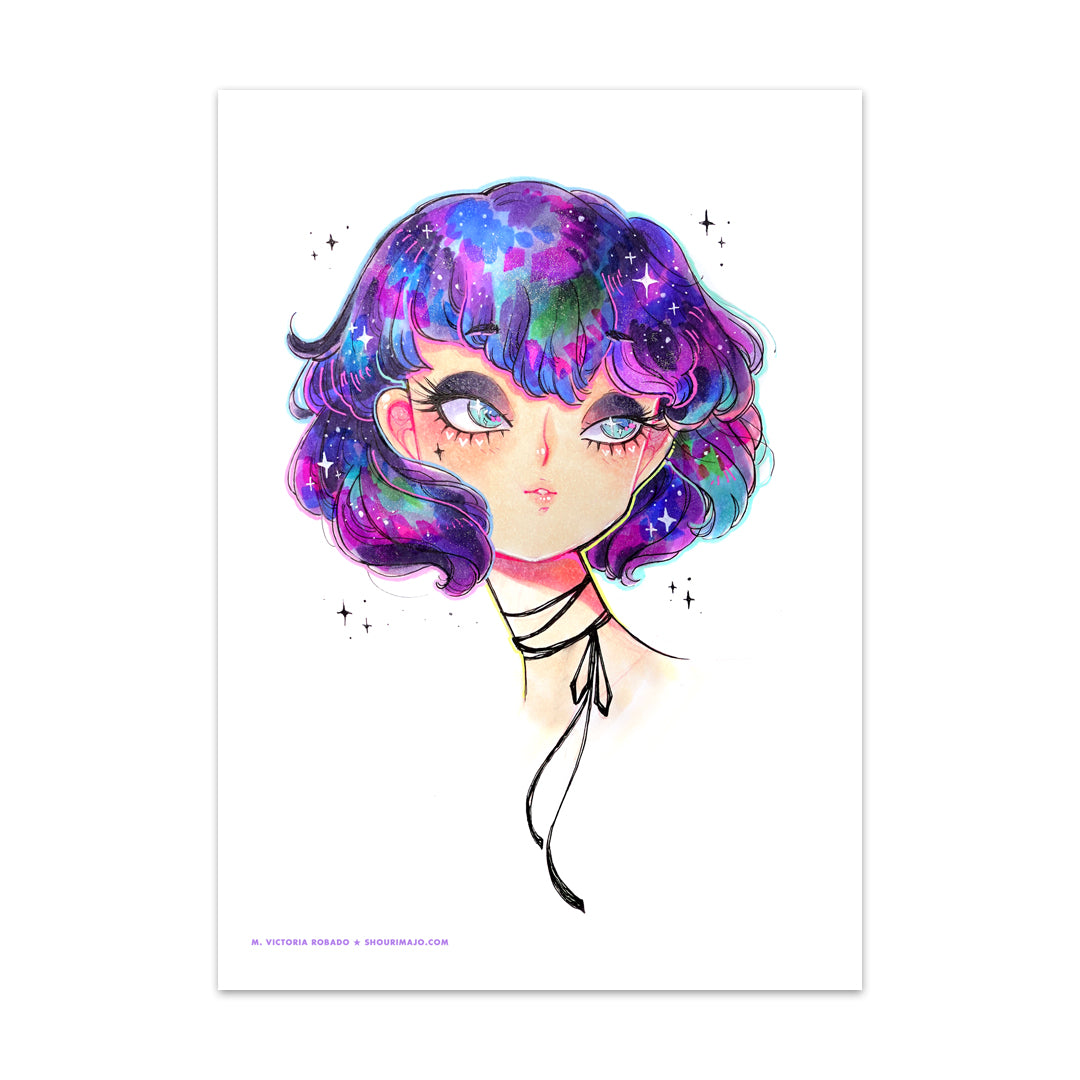 Spacehead Ribbon Art Print (Signed)