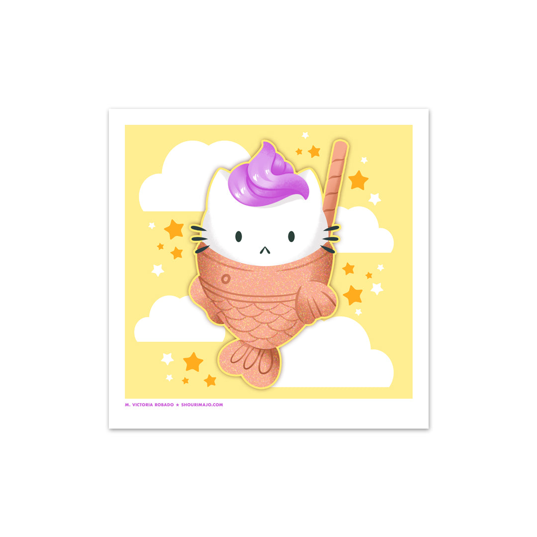 Sassy Kitties Summer Treats Taiyaki Art Print (Signed)