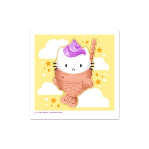 Sassy Kitties Summer Treats Taiyaki Art Print (Signed)