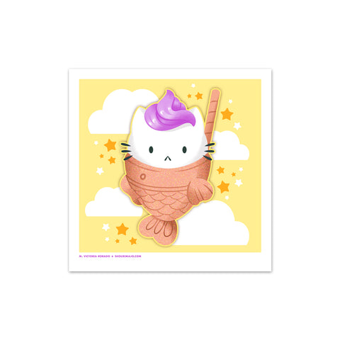 Sassy Kitties Summer Treats Taiyaki Art Print (Signed)