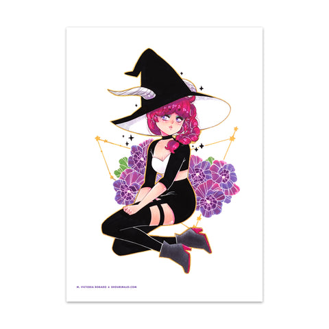Capricorn Witchtober Cosmeek Zodiac Art Print (Signed)