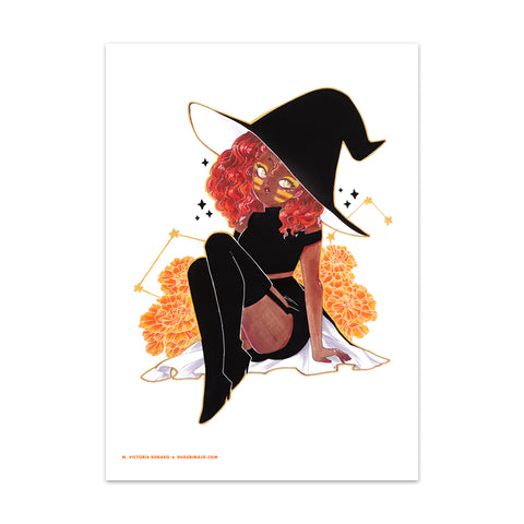 Leo Witchtober Cosmeek Zodiac Art Print (Signed)