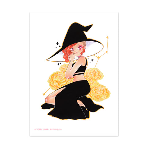 Virgo Witchtober Cosmeek Zodiac Art Print (Signed)