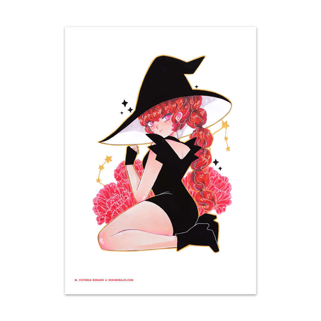 Scorpio Witchtober Cosmeek Zodiac Art Print (Signed)