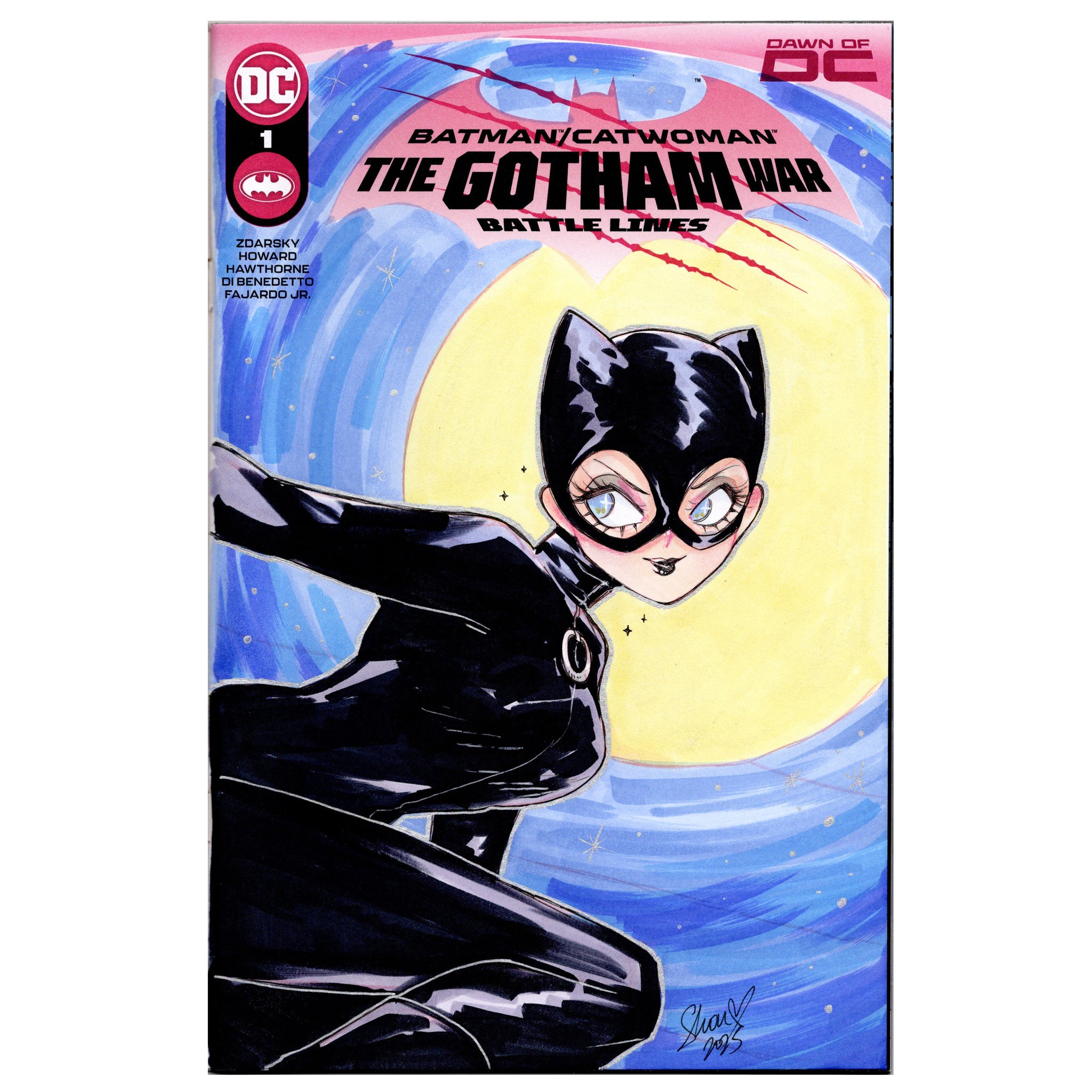 Original Blank Cover Batman/Catwoman The Gotham War Battle Lines