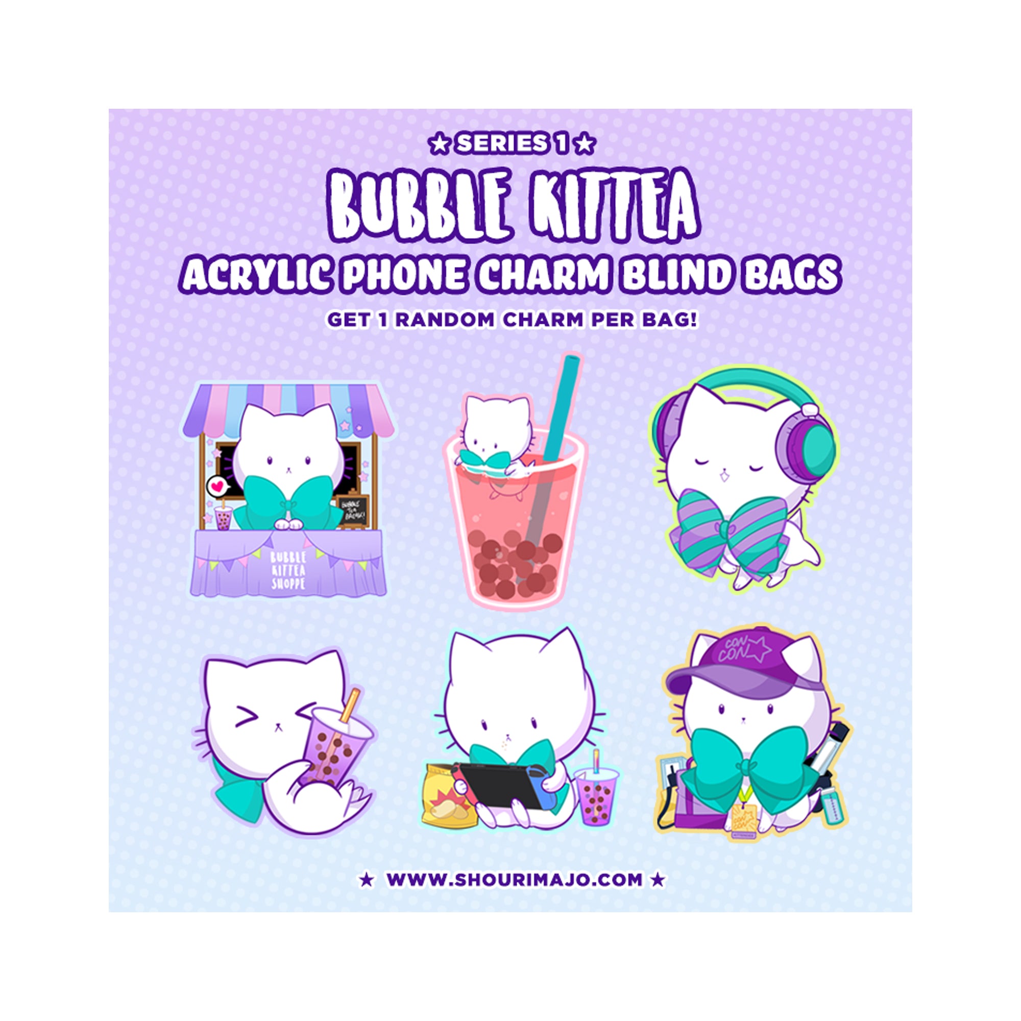 Bubble Kittea Blind Bag Mini Acrylic Charm