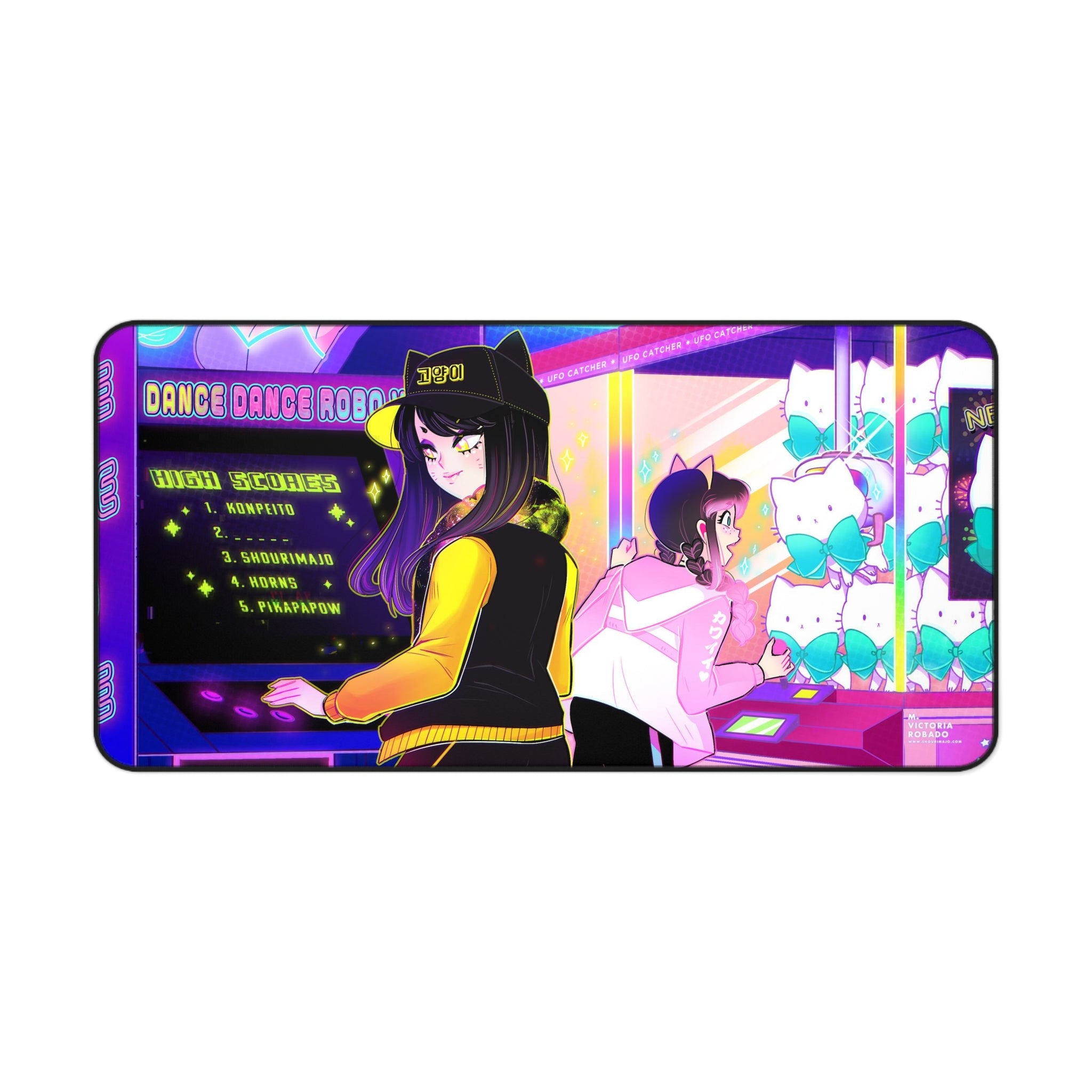 Goyangi & Konpeito Game Center Desk Mat