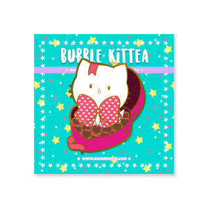 Bubble Kittea Box of Chocolates Enamel Pin