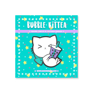 Bubble Kittea Mine! v2 Enamel Pin