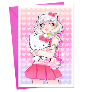 Hello Cutie Plushie Greeting Card