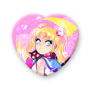 Sailor Moon Sparkly Heart Badge