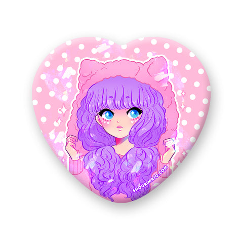 Fluffy Heart Badge