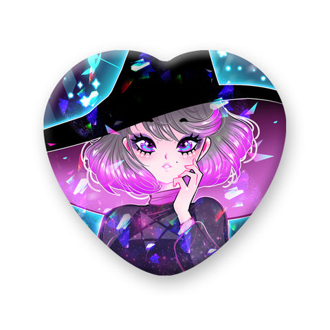 Glowy Papillon Heart Badge