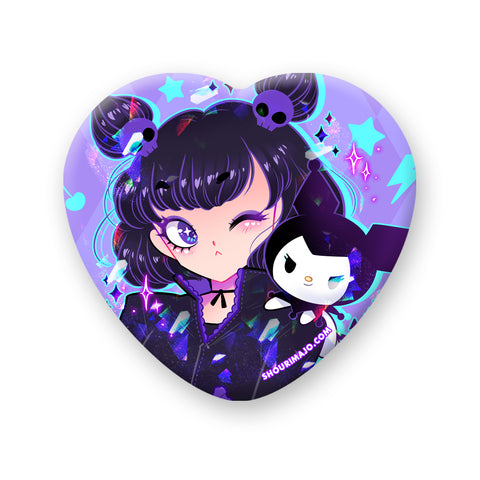 Kuro Cutie Heart Badge