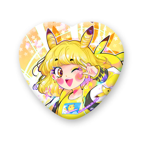 Pika Cutie Heart Badge