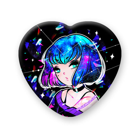 Spacehead Heart Badge