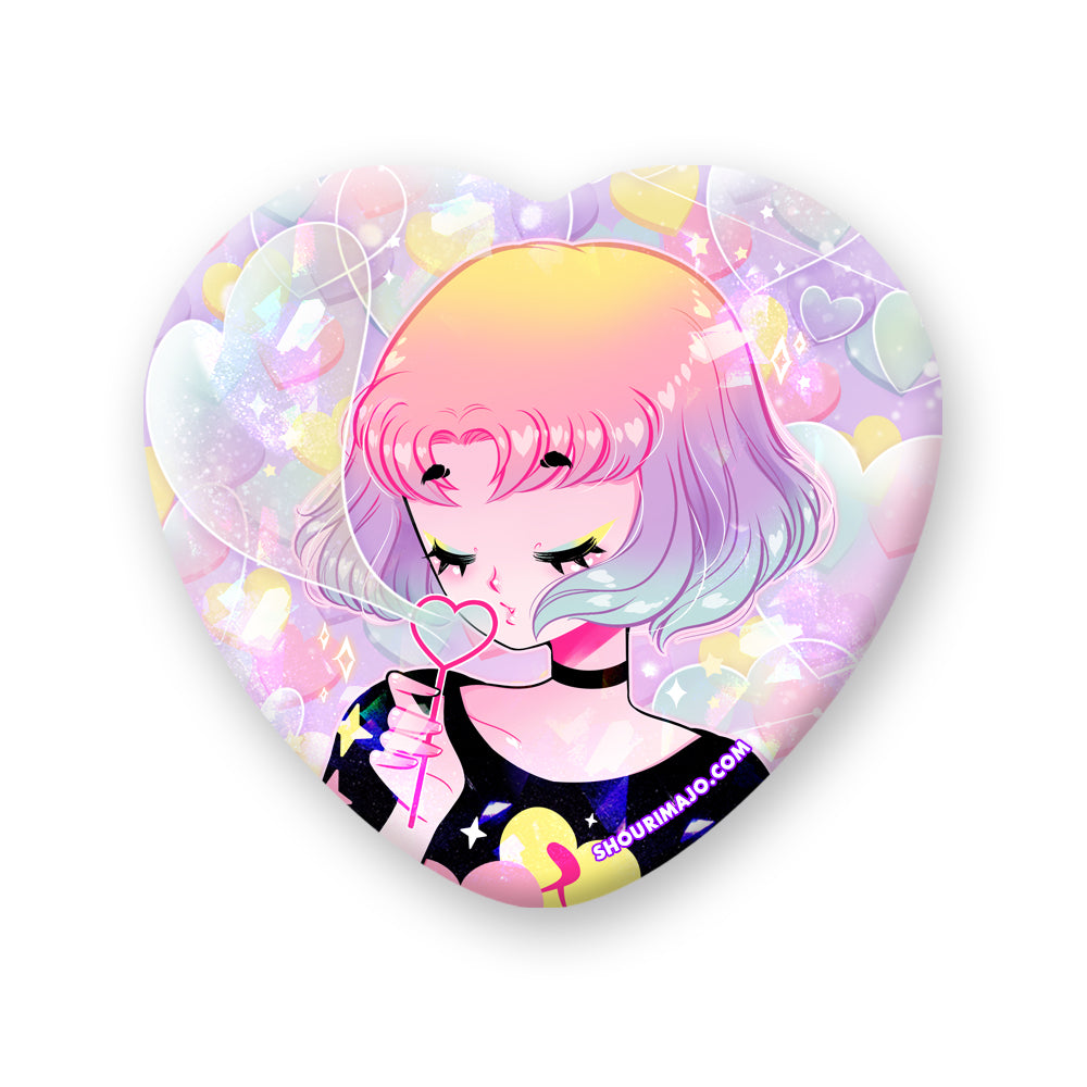 Suki Bubbles Heart Badge