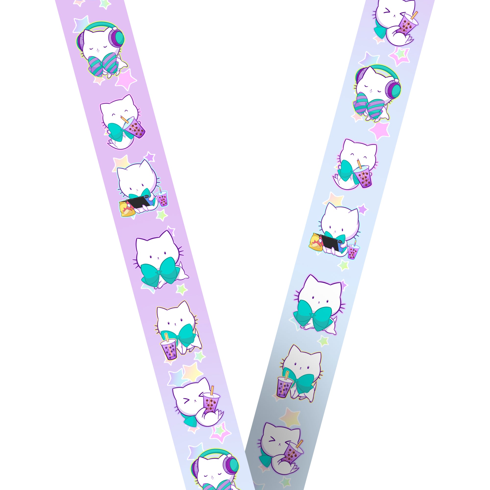 Bubble Kittea Lanyard