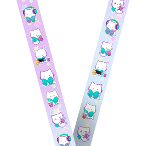 Bubble Kittea Lanyard