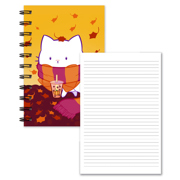 Bubble Kittea Fall Notebook (Lined/Sketch/Sticker Album)