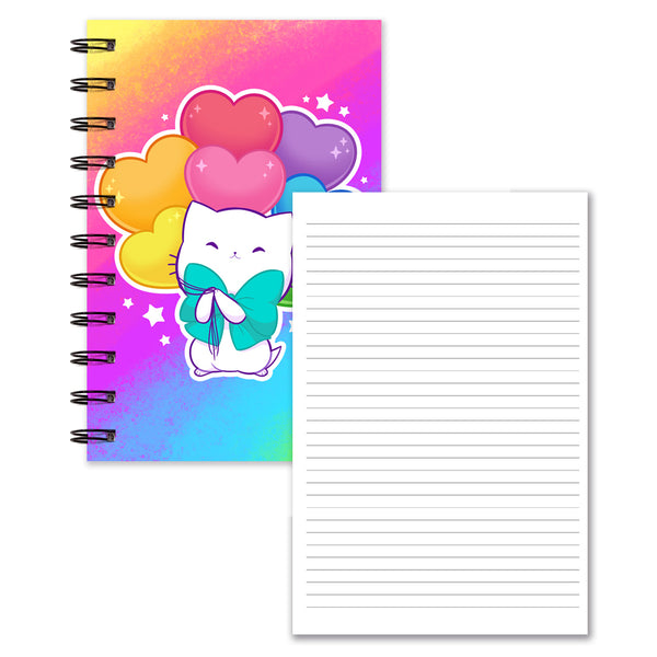 Bubble Kittea Love Balloons Notebook (Lined/Sketch/Sticker Album)