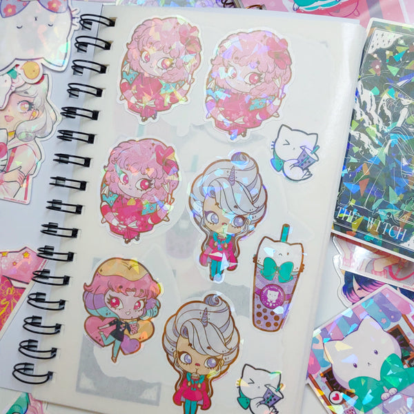 Bubble Kittea Fall Notebook (Lined/Sketch/Sticker Album)