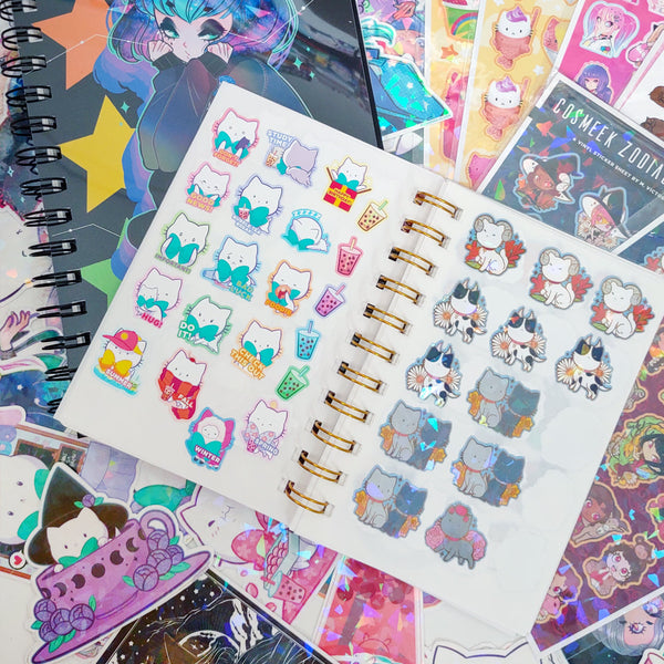 Magical Curls Notebook (Lined/Sketch/Sticker Album)