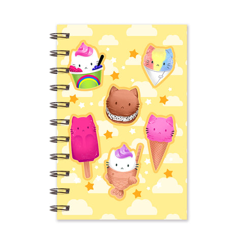 Sassy Kitties Summer Treats (Lined/Sketch/Sticker Album)