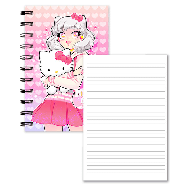 Hello Cutie Plushie Notebook (Lined/Sketch/Sticker Album)